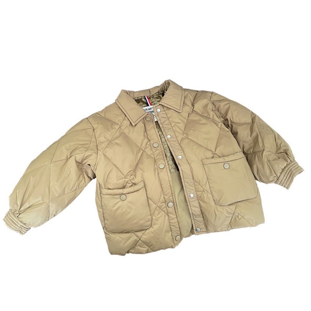 Kids Tan Quilted Jacket